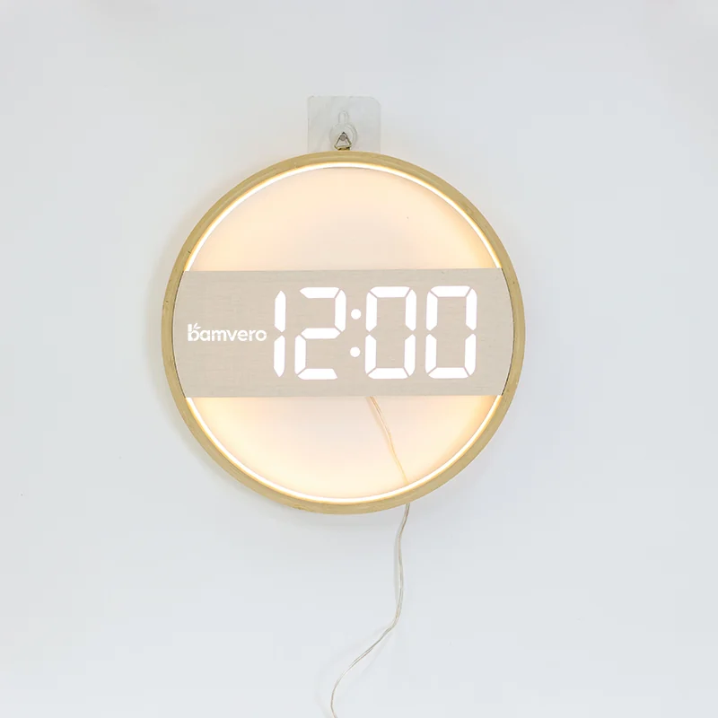 G218A Bamboo Fabric Wall Clock product image for bamboo wall clock sourcing
